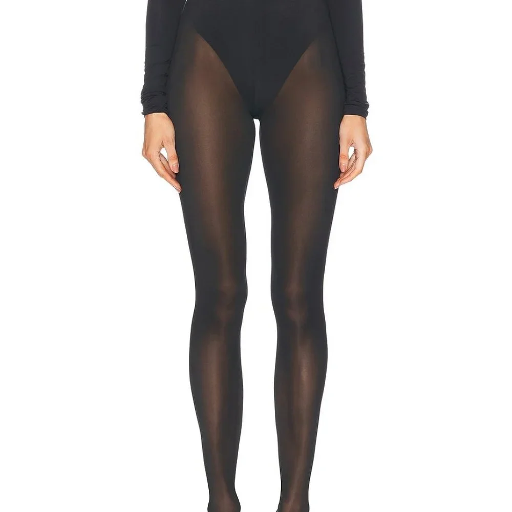 NWT WARDROBE.NYC Sheer Tights in Black leggings size xs NEW FWRD